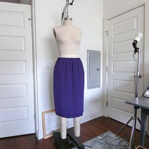 Violet Silk Midi Skirt